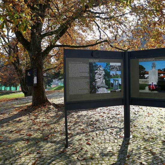 Razstava pred muzejem.