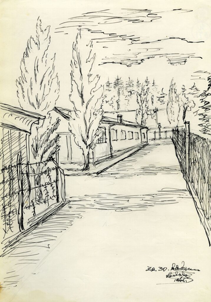 Milan Lorbek, Za 30. blokom, 1945, tuš.