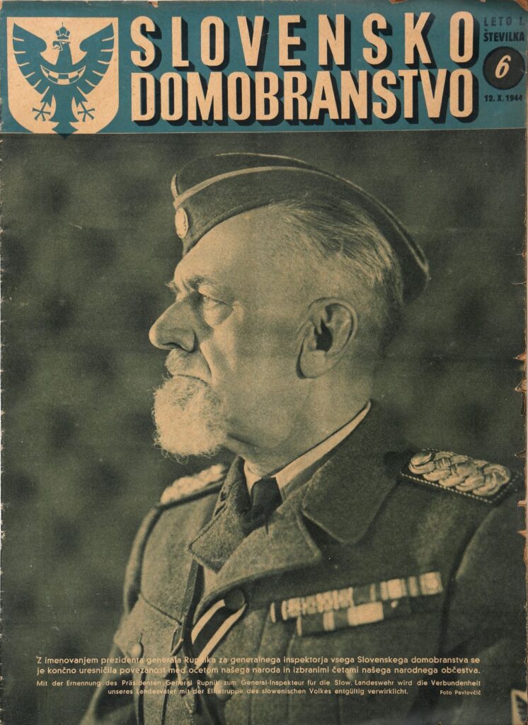 General Leon Rupnik na naslovnici revije Slovensko domobranstvo.