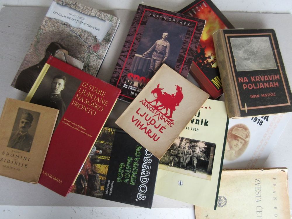 Več naslovnic knjig.