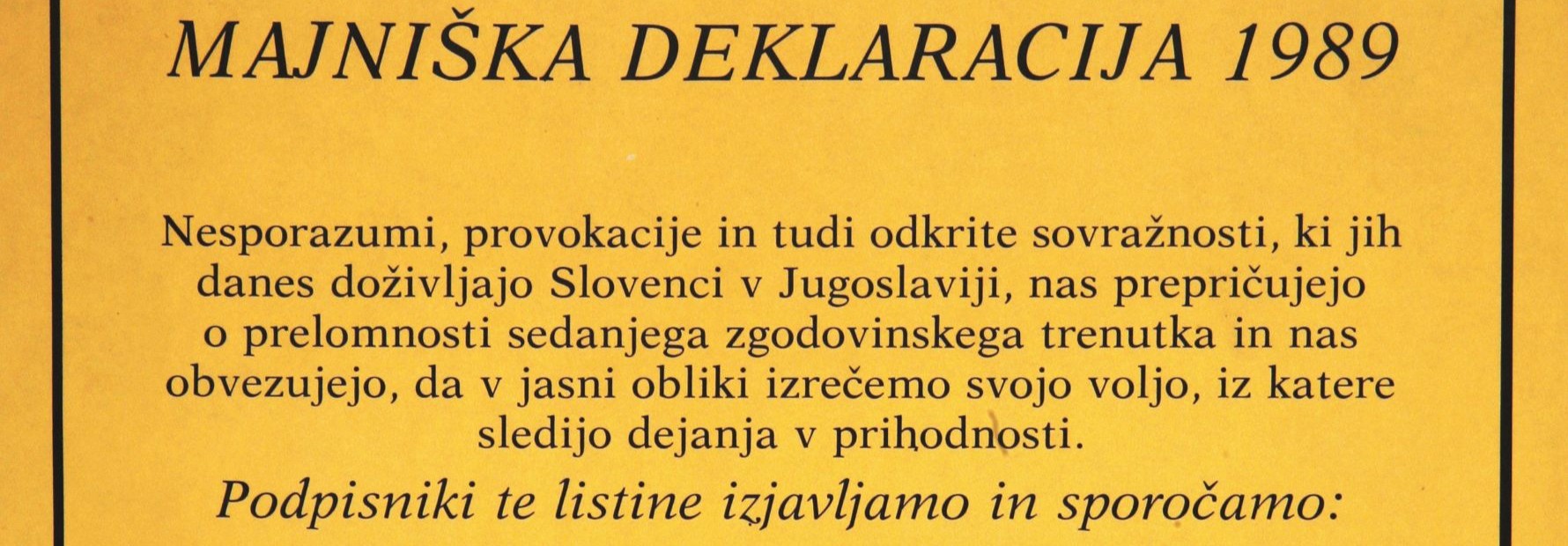 M – Majniška deklaracija