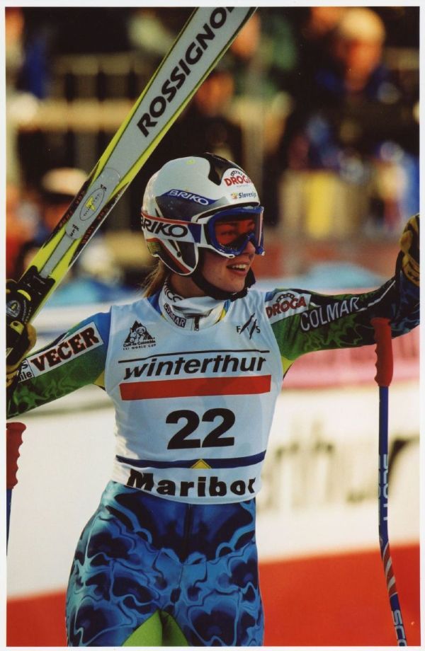 Tina Maze v smučarski opravi.